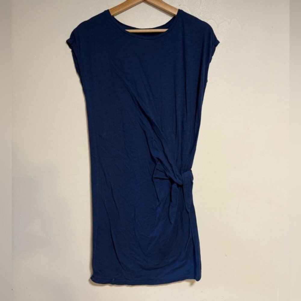 Velvet by Graham & Spencer for Anthropologie Blue Tie-Waist Dress Women’s Small - Picture 2 of 6